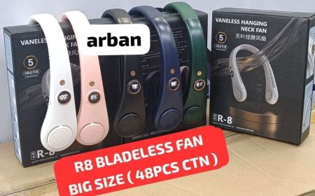 مروحة رقبة ABS مع شاشة، 4 ساعات، 2000 مللي أمبير/ساعة خمس سرعات مع شاشة عرض نسبة الشحن