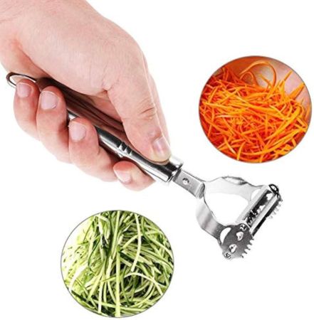HOT SALE Multifunction قطاعة الخضروات للمطبخ شفرة فولاذية مبشرة دائرية تقطيع الماندولين لتقطيع البطاطس أداة المطبخ, فولاذ مقاوم للصدأ, 17.5 cm*4cm