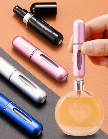 زجاجة عطر قابلة لإعادة التعبئة (5 قطع)، موزع رذاذ، عبوة سائلة فارغة محمولة، مستلزمات السفر، منظم سفر للشاطئ، العطلات، العودة إلى المدرسة، اللوازم المدرسية، العطلات، التخييم، مستلزمات العطلات، الإكسسوارات، عطر نسائي، عطر رجالي، زجاجة عطر للشاطئ