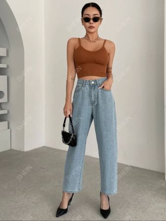 DAZY High Waist Mom Fit Jeans