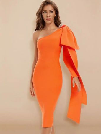 SHEIN Orange Short Dress