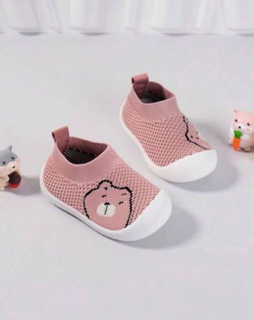 Girls Cartoon Graphic Non-slip Slip On Flats For Home