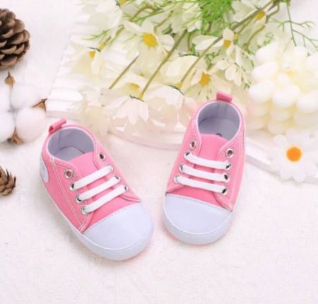 RABEISIR Bear Patterned Canvas Lace-Up Anti-Slip Infant Walking Shoes, Indoor & Outdoor Fashionable Footwear For Spring And Autumn