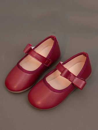 Girls Mary Jane Shoes With Bow Design