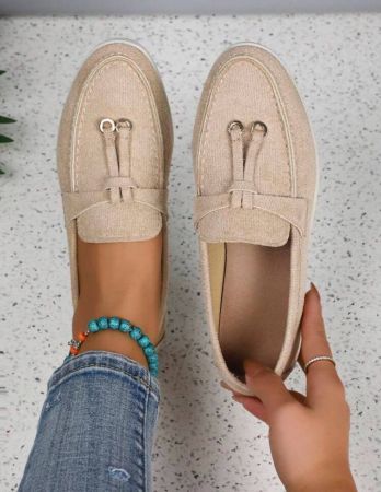 New Comfortable Women Casual Slip-On Shoes, Versatile Flat Work Shoes, Soft Bottom Work Shoes