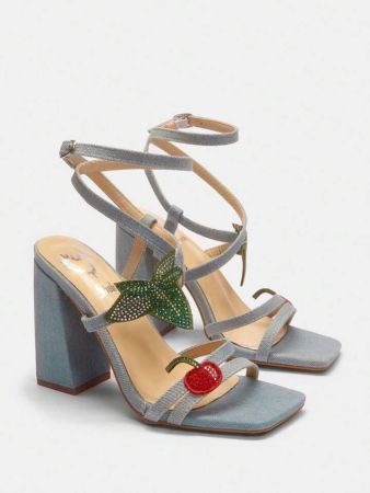 Chunky High Jump Peep Toe Sandals