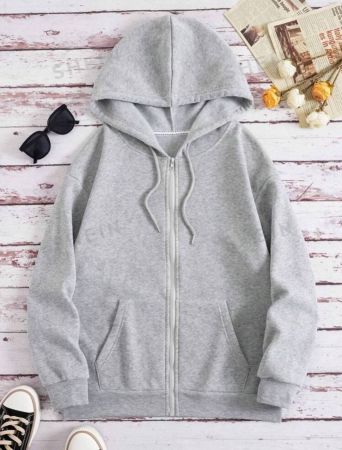 SHEIN EZwear zip-up hoodie