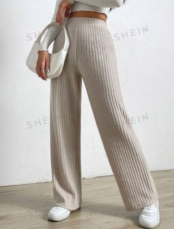 SHEIN EZwear Elastic Waist Wide Leg Pants