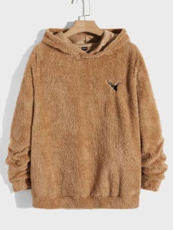 Men's Embroidered Velvet Gazelle Hoodie