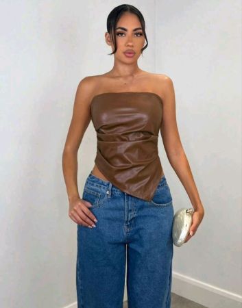 بلوزة نسائية من SHEIN BAE بلون سادة، كاجوال للارتداء اليومي