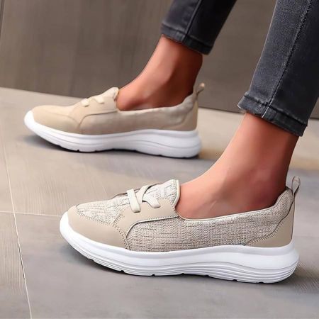 أحذية مشي نسائية كاجوال، داعمة لقوس القدم، قابلة للتهوية، مريحة، غير قابلة للانزلاق، شبكة، منخفضة الارتفاع، كاجوال، نعل ناعم، أحذية رياضية مسطحة، عرض واسع، أحذية قارب، دعم، أحذية عمل