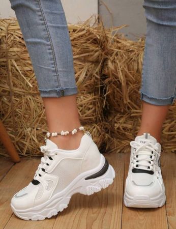 أحذية رياضية نسائية شبكية جديدة للربيع والخريف، أحذية سفر نسائية، أحذية رياضية سميكة