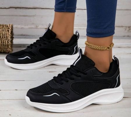 أحذية جري مع أسفل ناعم من شبكة للنساء، أحذية رياضية خفيفة الوزن للكاجوال في الربيع والصيف