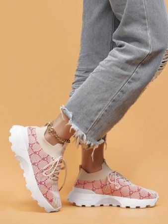 أحذية رياضية كاجوال نسائية مموجة قابلة للتنفس أحذية رياضية تريندي