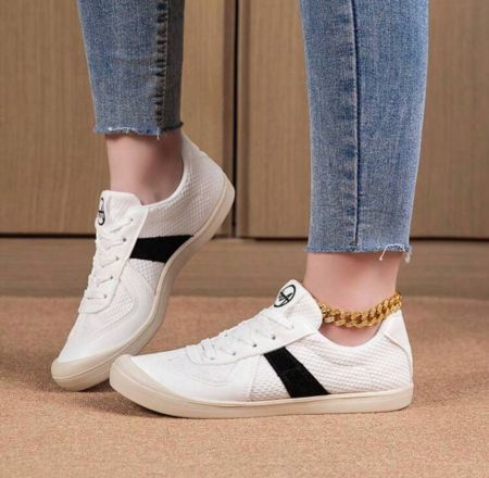 أحذية رياضية مسطحة بسيطة متعددة الاستخدامات للنساء