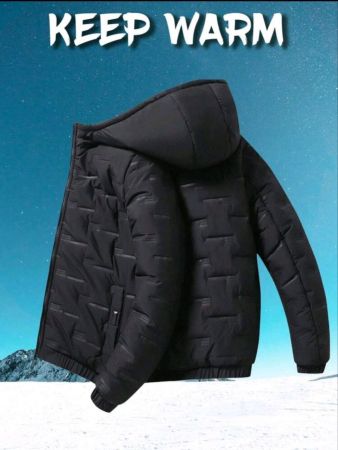 جاكيت رجالي خفيف الوزن بغطاء رأس مناسب للخارج، معطف شتوي جديد غير رسمي