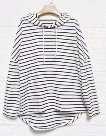 تي شيرت نسائي مخطط بأكمام طويلة وربطة عنق من INAWLY كاجوال، تي شيرتات جرافيكية للربيع والصيف، ملابس نسائية لفصل الربيع