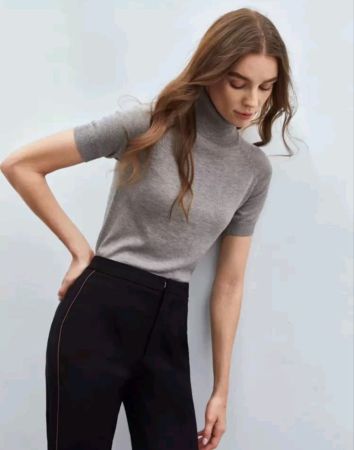 بلوزة محبوكة من مزيج الصوف الفاخر من MOTF