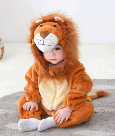 بدلة قفز بغطاء رأس من SHEIN Persoplay Kids بتصميم ثلاثي الأبعاد للفتيات الصغيرات