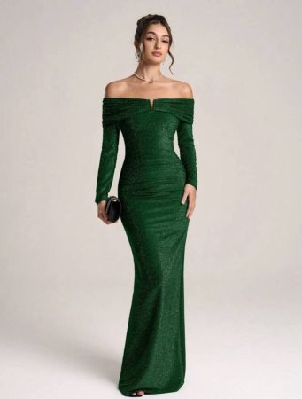 SHEIN Belle فستان سهرة أنيق للنساء، عاري الكتفين، ذيل سمكة، لامع، مناسب للمناسبات الرسمية، موضة الخريف والشتاء، لحفلات العام الجديد، فستان أنيق للطبقة المثقفة والمشهورات، قماش لامع، تصميم خصر، شق مرتفع بالأذيال، أخضر رسمي لحفلات العشاء والسهرات، مناسب لعيد الميلاد، فستان لضيوف الزفاف SHEIN Belle فستان سهرة أنيق للنساء، عاري الكتفين، ذيل سمكة، لامع، مناسب للمناسبات الرسمية، موضة الخريف والشتاء، لحفلات العام الجديد، فستان أنيق للطبقة المثقفة والمشهورات، قماش لامع، تصميم خصر، شق مرتفع بالأذيال، أخضر رسمي لحفلات العشاء والسهرات، مناسب لعيد الميلاد، فستان لضيوف الزفاف