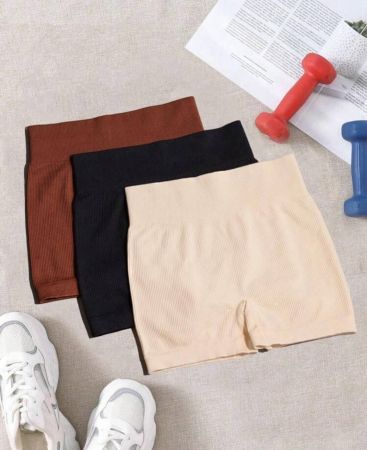 3 قطع من طقم شورتات مجدولة ، قابل للتنفس ومتعدد الاستخدامات ، افتح أنماط الصيف الرائعة!