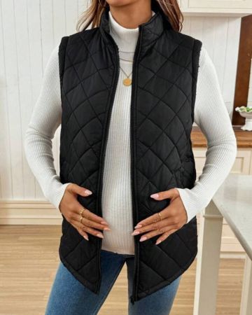 SHEIN معطف مبطن مزود بسحاب أمامي للحوامل