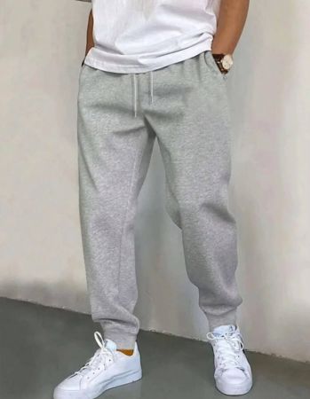 Manfinity Dauomo بنطلون رجالي ذو جيوب مائلة وخصر بسحاب، للعودة إلى المدرسة، للخريف