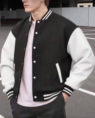 جاكيت بيسبول للرجال للربيع/الخريف، تصميم ألوان متباينة كاجوال، مناسبة للرياضات الخارجية، ملابس خارجية متعددة الاستخدامات