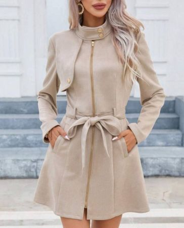 Firerie معطف بتفاصيل رفرف حزام سستة