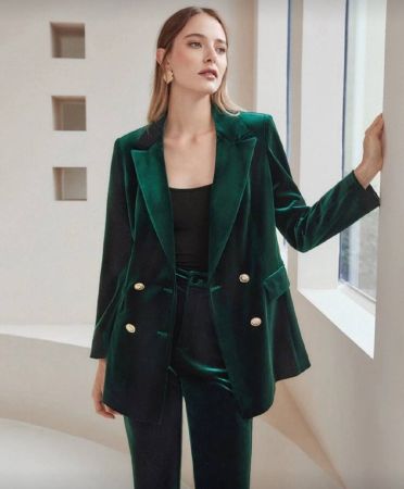 MOTF PREMIUM بليزر مزدوج الصدر من الفلفت