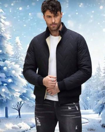 معطف شتوي جديد للرجال مبطن بالفليس، مع جيوب، سحاب، قماش مريح، مناسب للحياة اليومية، العمل، السفر، الجري، الترفيه، المكتب، اللياقة البدنية، الارتداء الخارجي