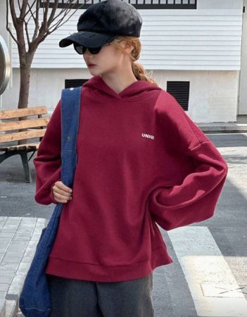 DAZY بلوزة فليس للمراهقات والفتيات الشابات، بتصميم فضفاض وطباعة حرفية، للموسم الخريفي