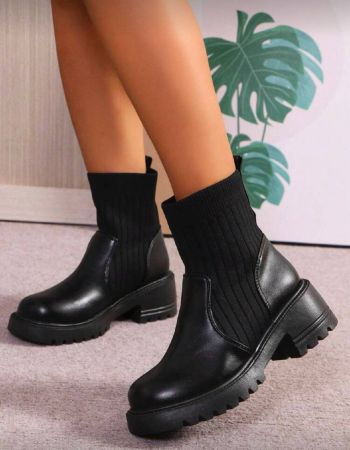بوت كاحل بكعب 2025 للنساء، ذات نعل سميك وكاحل نحيف، بوت تشيلسي، متعددة الاستخدامات ومريحة، وصول جديد شتاء 2025