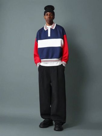 قميص بولو SUMWON قصير الأكمام بلوحة ملونة