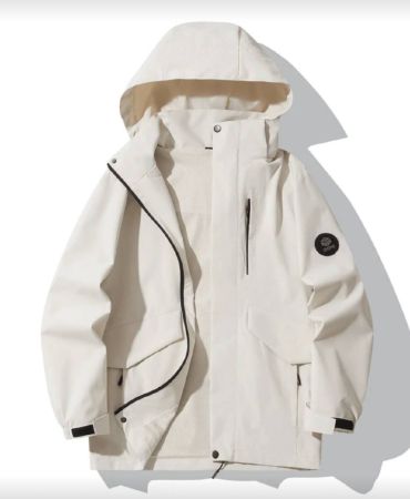 معطف سبورت نسائي بهود وأكمام طويلة مطبوع عليه حروف، كاشف عن الرياح للاستخدام الخارجي