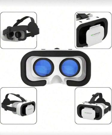 نظارات الواقع الافتراضي للهاتف المحمول - نظارات 3 أبعاد واقع افتراضي تتوافق مع آيفون وأندرويد - تتوافق مع الهواتف الذكية من 4.7 إلى 6.5 بوصة - مثالية للأفلام والألعاب المحمولة، خفيفة الوزن، قابلة للتعديل، ناعمة ومريحة