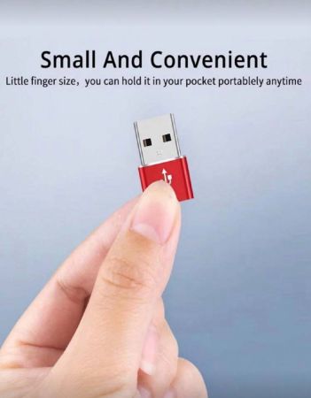 محول من USB إلى Type-C قطعة واحدة، مناسب لشحن ونقل البيانات بين الهواتف والأجهزة الكمبيوتر والكاميرات المزودة بواجهة USB إلى Type-C