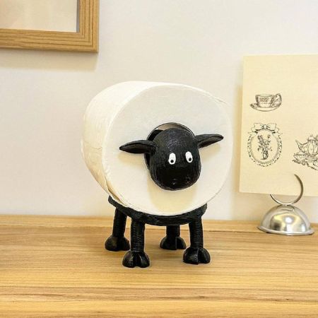 حامل ورق تواليت Enakshi® Sheep، منظم لفات ورق تواليت، مناسب للمكتب وغرفة المعيشة والمنزل والحديقة والحمام، وصناديق تخزين ورق تواليت وأغطيتها