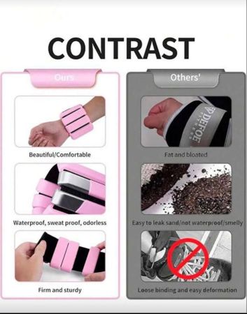 مجموعة أوزان المعصم والكاحل من قطعتين، معدات لياقة بدنية رياضية قابلة للتعديل ومقاومة للماء من السيليكون، أشرطة أوزان محمولة للمعصم والكاحل، شريطان من السيليكون مناسبان للجري واللياقة البدنية واليوغا والسباحة - مقاومان للماء ومريحان - أوزان معصم وكاحل قابلة للتعديل باللونين الأسود والبرتقالي