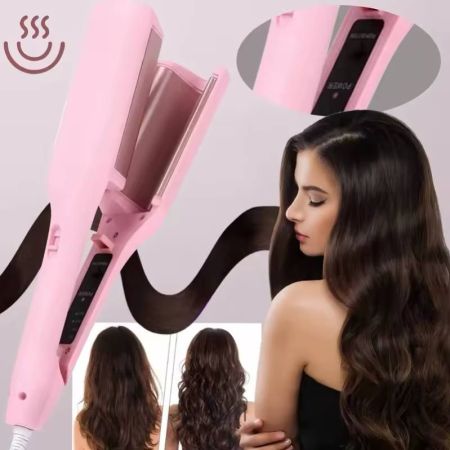 أداة تصفيف الشعر سريعة التسخين، مكواة تجعيد الشعر الأوتوماتيكية، مكواة تجعيد الشعر الكهربائية المحمولة ذات الموجة الكبيرة