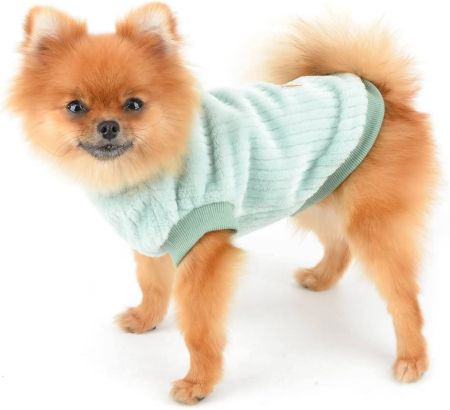 سترة صوفية مضلعة للحيوانات الأليفة من SMALLLEE_LUCKY_STORE للكلاب الصغيرة والقطط والجراء ويوركشاير وشيواوا وملابس شتوية دافئة