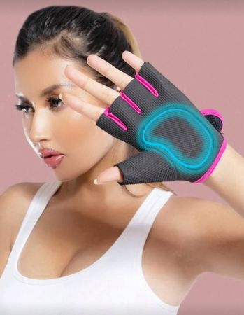 زوج واحد من قفازات اللياقة البدنية نصف الإصبع، قفازات ركوب الدراجات غير قابلة للانزلاق وجيدة التهوية، قفازات رياضية لرفع الأثقال تمتص الصدمات، عيد الميلاد