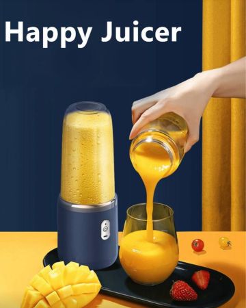 1 عصارة/خلاط محمول مع اتصال USB، كوب عصير فواكه صغير لاسلكي سعة 400 مل، استخلاص سريع للعصير وشرب مباشر، خفيف الوزن وصغير الحجم، رأس قطع بست شفرات، عمر بطارية طويل وشفرة عالية السرعة، عصارة متعددة الوظائف للعصائر والميلك شيك، مثالية للمنزل والسفر والرياضة والأنشطة الخارجية وأجهزة المطبخ