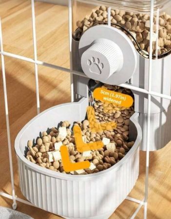 موزع طعام/ماء للحيوانات الأليفة معلق مانع للتسرب، سعة 520 مل/1200 مل، قابل لإعادة التعبئة في السيارة، تصميم بمشبك، سعة فائقة، مانع للتسرب، قابل للإزالة بالكامل ومغلق، مناسب للقطط والكلاب وخنازير غينيا والقنافذ والقوارض والأرانب والحيوانات الأليفة الأخرى