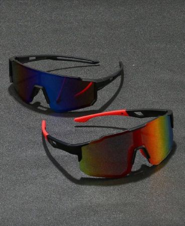 2 زوج نظارات رياضية بطراز Y2k من البلاستيك على شكل لف مناسبة للاستخدام اليومي والتصوير الفوتوغرافي والملابس الشارعية والدراجات والتزلج، إكسسوارات ظل وشاطئية، تليق مع البلوزات والسترات السويترات والملابس الرياضية وبنطلونات الجلد وبنطلونات الحمولة للاستخدام في رحلات الصيف والسفر والأنشطة الخارجية