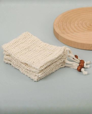 قطعتين أكياس حفظ الصابون شبكة رغوة منظف الوجه قماش غسيل إسفنجة كيس فقاعات الصابون