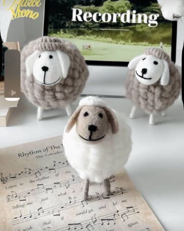 <هل ستكون لي؟>، 1 قطعة من تمثال الخروف الصوفي الجميل، ديكور بأسلوب نوردي للمنزل، أفضل هدايا لحفلات العطلات والأعياد والتخرج ألون البيض