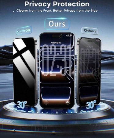 2 حزمة من واقي الشاشة الخصوصي لهاتف 17 برو ماكس [تغطية كاملة للشاشة]، متوافق مع 17/16 برو ماكس/16/16 برو/16 بلس/15/14/13/12/11 ، غشاء هاتف محمول، زجاج مقسى بصلابة 9H+، مقاوم للكسر بدرجة عسكرية 12 قدم، حماية 100% من التجسس، حماية كاملة للشاشة (واقي الشاشة الخصوصي الجديد 2025)