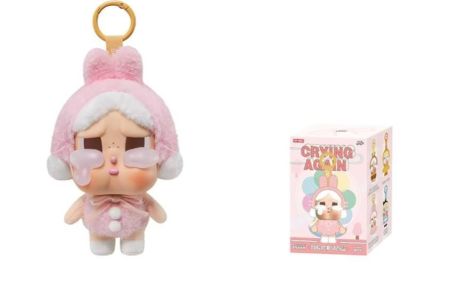 بوب مارت سلسلة مصنع كراي بيبي تيرز - صندوق مخملي من الفينيل، مجسمات شخصيات كراي بيبي بلايند بوكس، مجسمات شخصيات مجسمة بتصميم عشوائي، العاب قابلة للتجميع لتزيين المنزل، هدايا عيد الميلاد، صندوق واحد