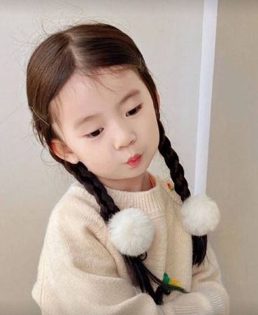 4 قطعة / مجموعة من الكرات الفلفية الكبيرة ذات تدرج اللون للفتيات، ربطات شعر مطاطية ذات مرونة عالية ، احتفظي بذيل الحصان ، اكسسوارات شعر